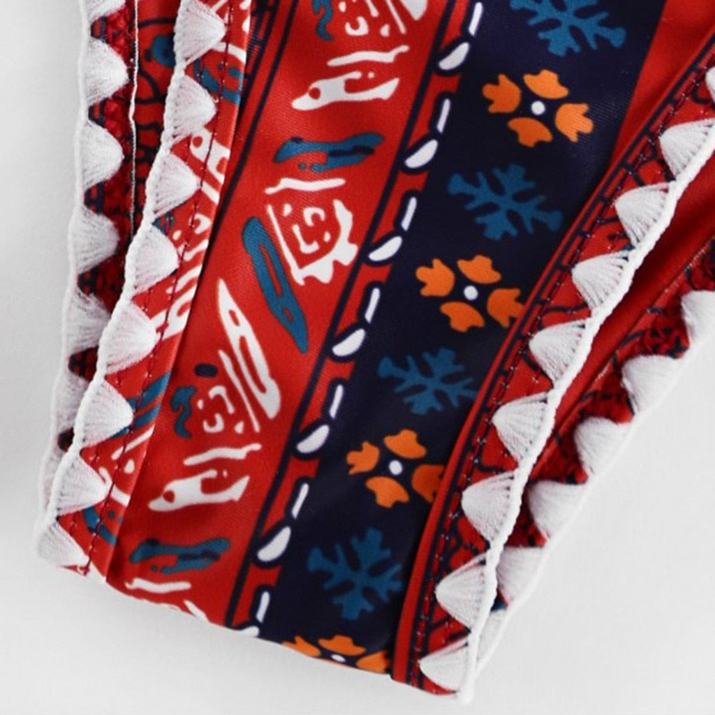 Bohemian Brazilian Push Up Bikini Set