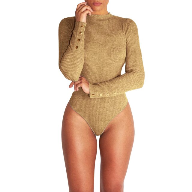 MISSOMO Bodycon Bodysuit Women Long Sleeve