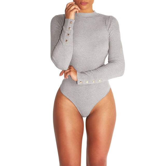 MISSOMO Bodycon Bodysuit Women Long Sleeve