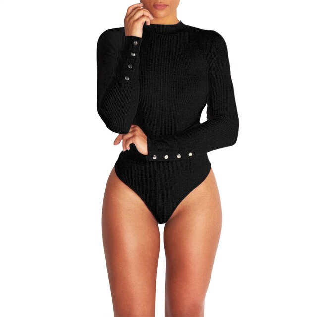 MISSOMO Bodycon Bodysuit Women Long Sleeve