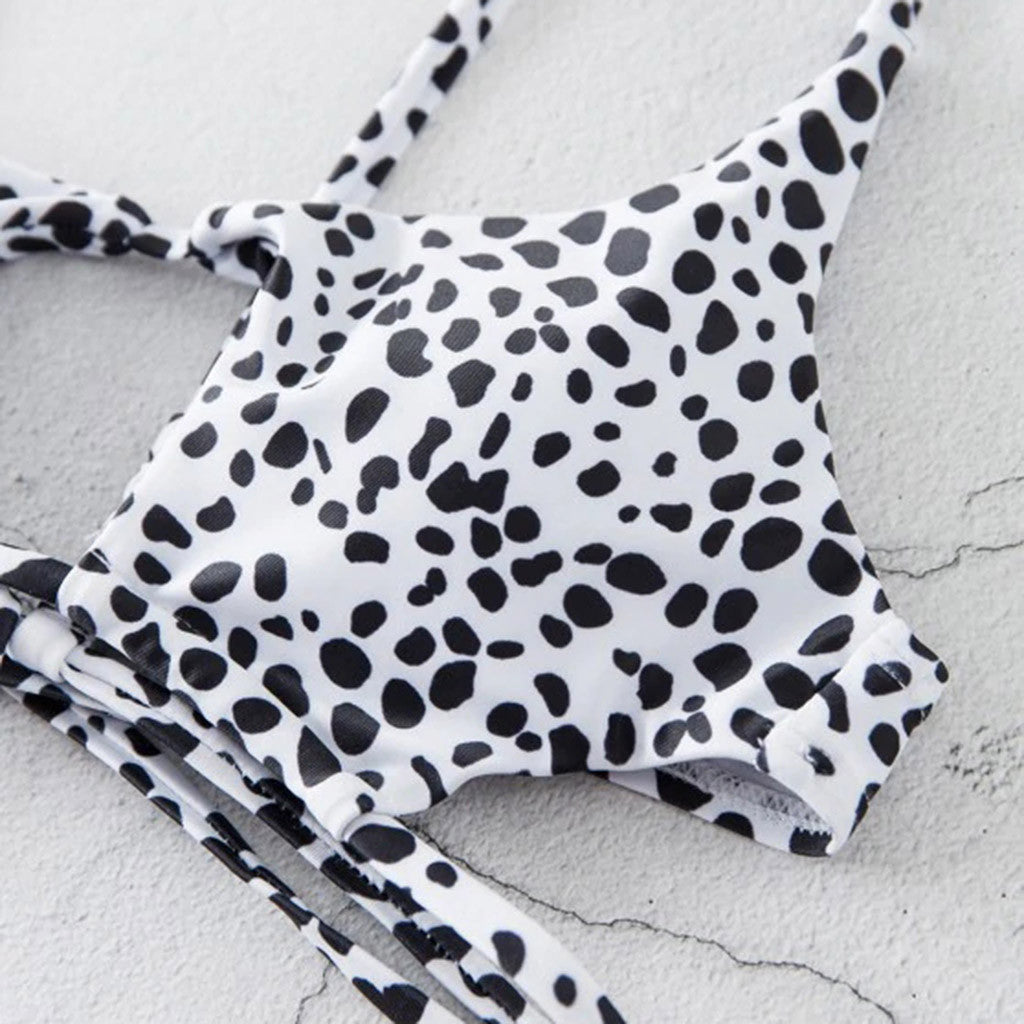 Women Tie Cutout Hollow Out Bikini Set