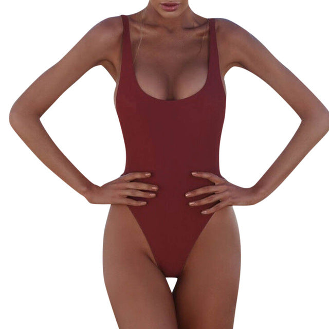 Push Up Solid Bathing Suit
