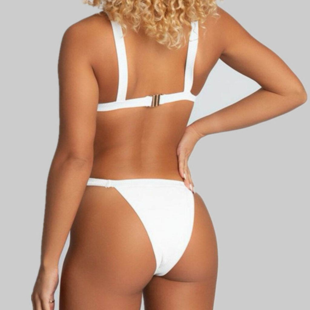 White Push Up Bikini Set