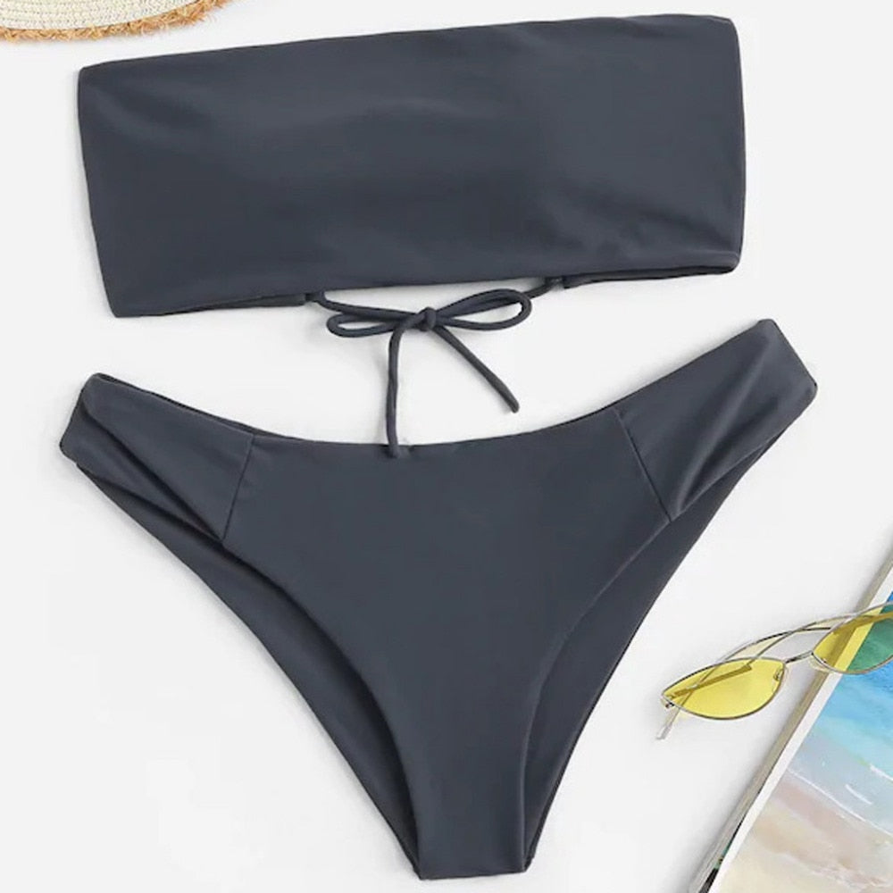 Backless Bandeau Bikini