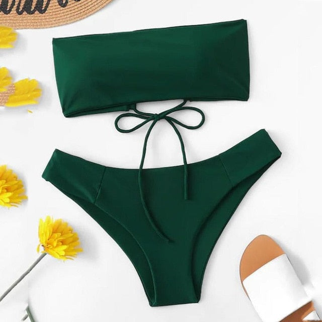 Backless Bandeau Bikini