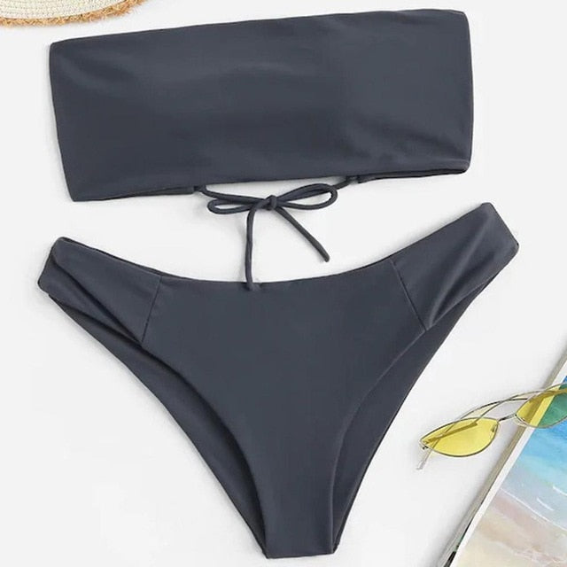 Backless Bandeau Bikini