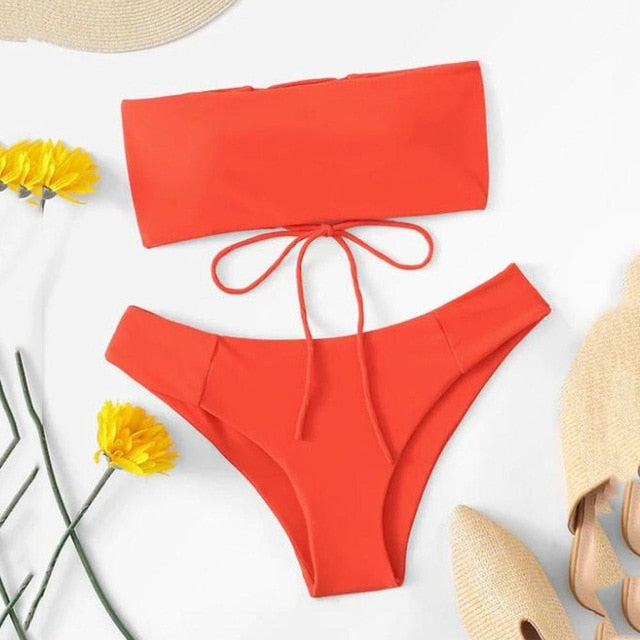 Backless Bandeau Bikini