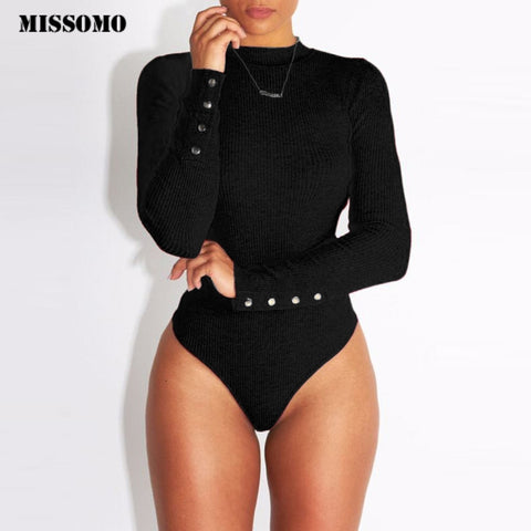 MISSOMO Bodycon Bodysuit Women Long Sleeve