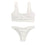 White Crop Top Bikini Set High Waisted Bathing Suit