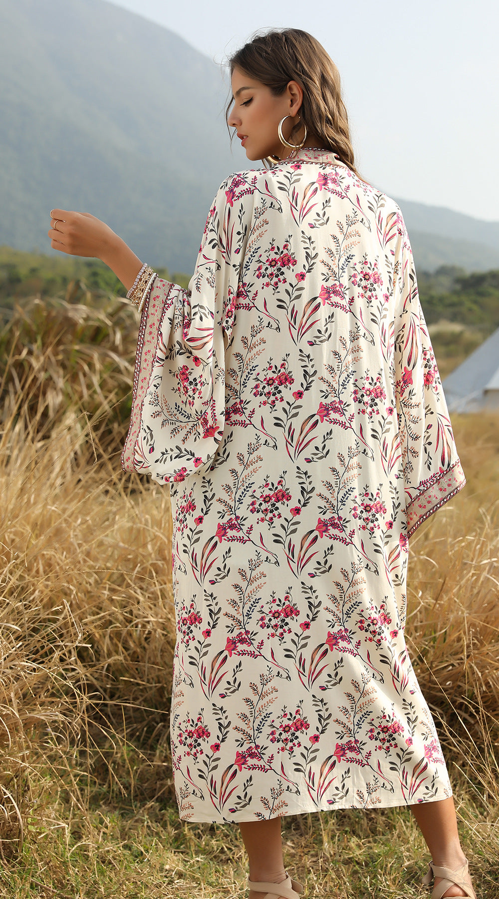 Women's Boho Midi Kimono
