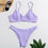 Women's Print Split Bikini Set Summer Beachwear
